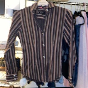 Fun and Flattering Striped Work Shirt